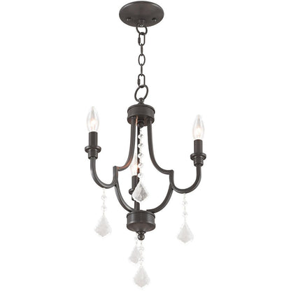 Three Light Dimmable Chandelier With Shades