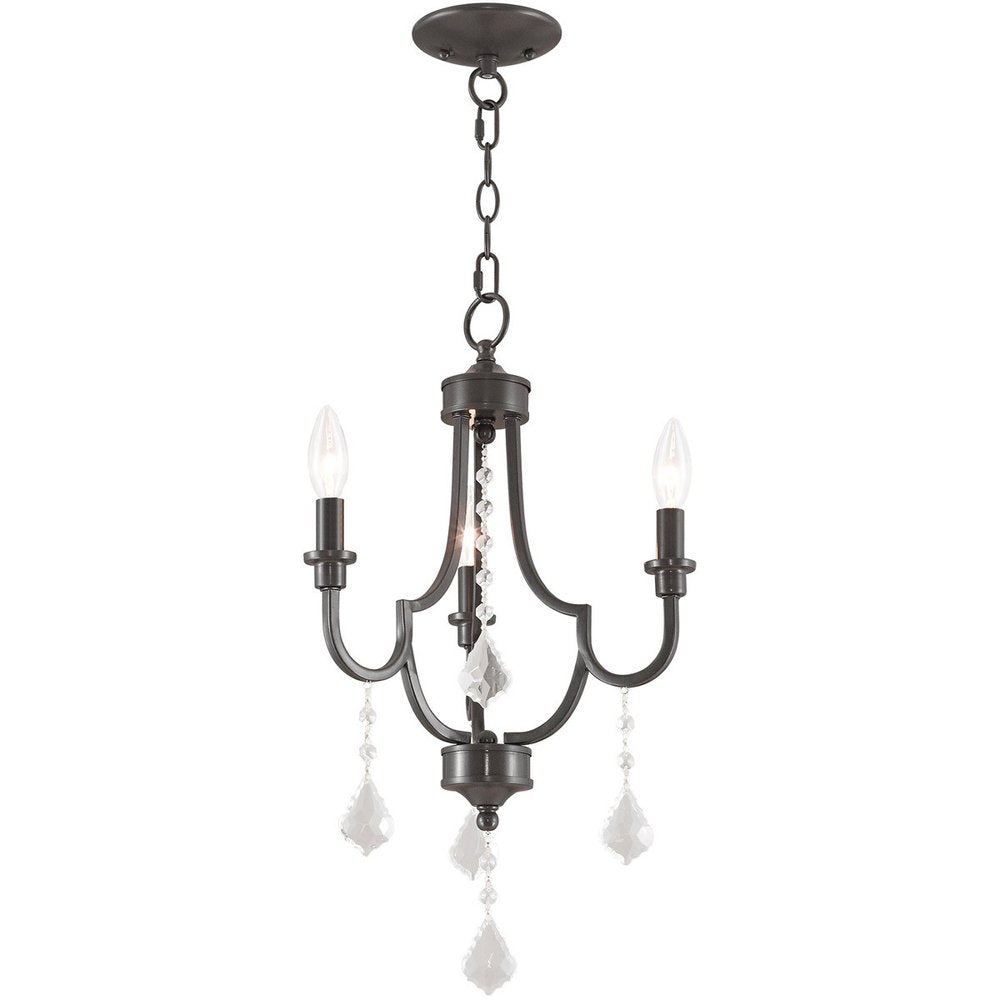 Three Light Dimmable Chandelier With Shades