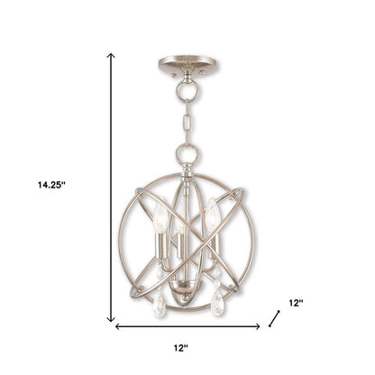 Three Light Dimmable Chandelier With Shades