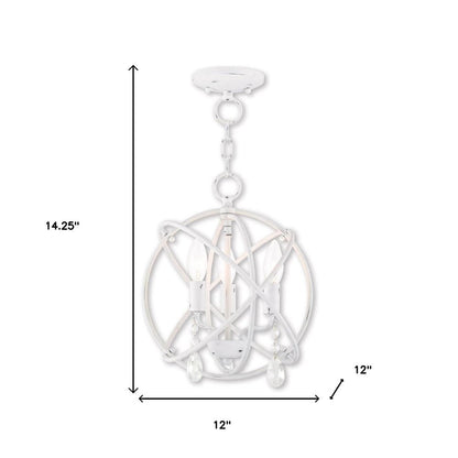 Three Light Dimmable Chandelier With Shades