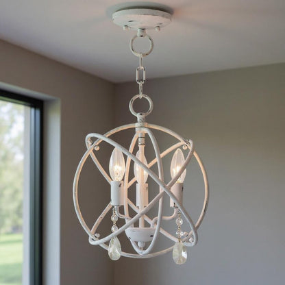 Three Light Dimmable Chandelier With Shades