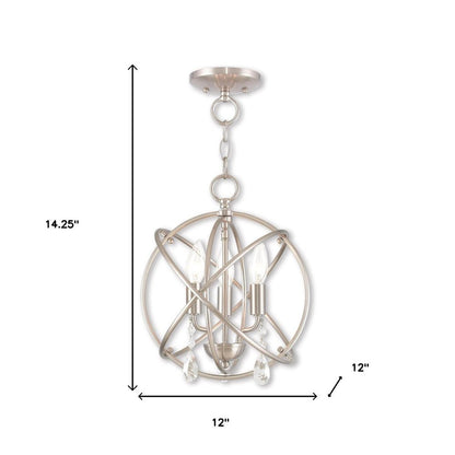 Three Light Dimmable Chandelier With Shades