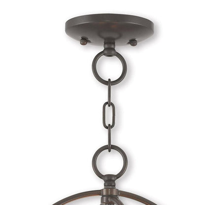 Three Light Dimmable Chandelier With Shades