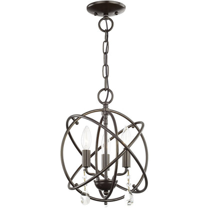 Three Light Dimmable Chandelier With Shades