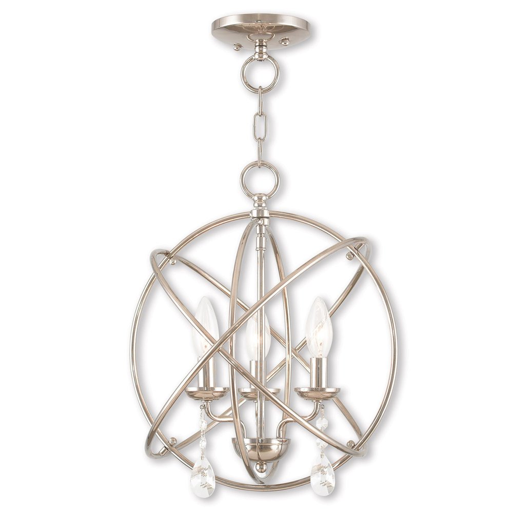 Three Light Dimmable Chandelier With Shades
