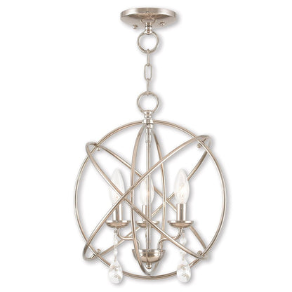 Three Light Dimmable Chandelier With Shades