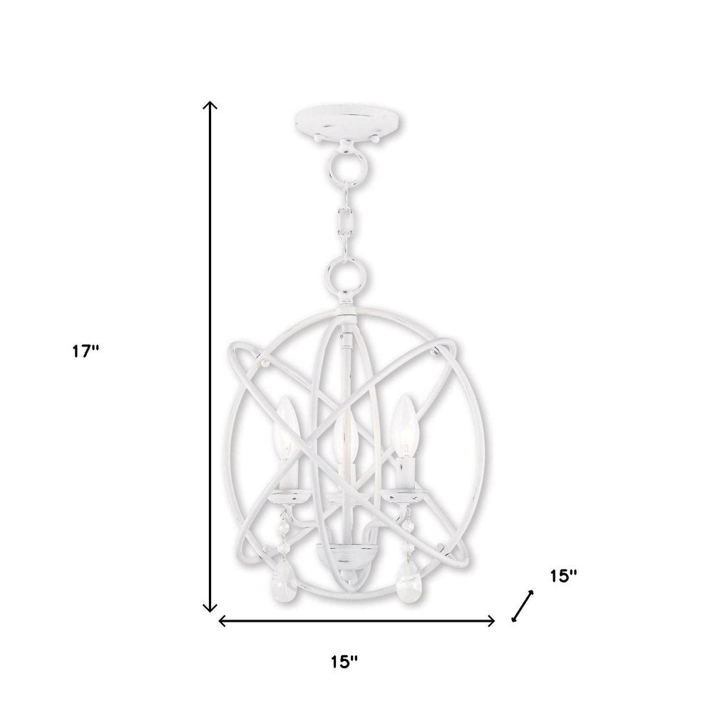 Three Light Dimmable Chandelier With Shades