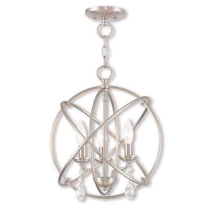 Three Light Dimmable Chandelier With Shades