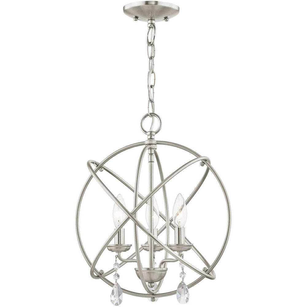 Three Light Dimmable Chandelier With Shades