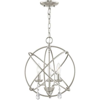 Three Light Dimmable Chandelier With Shades