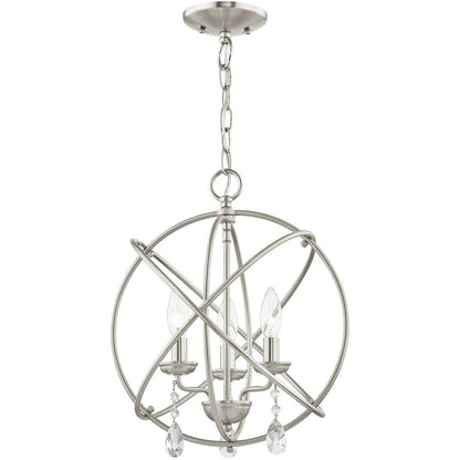 Three Light Dimmable Chandelier With Shades