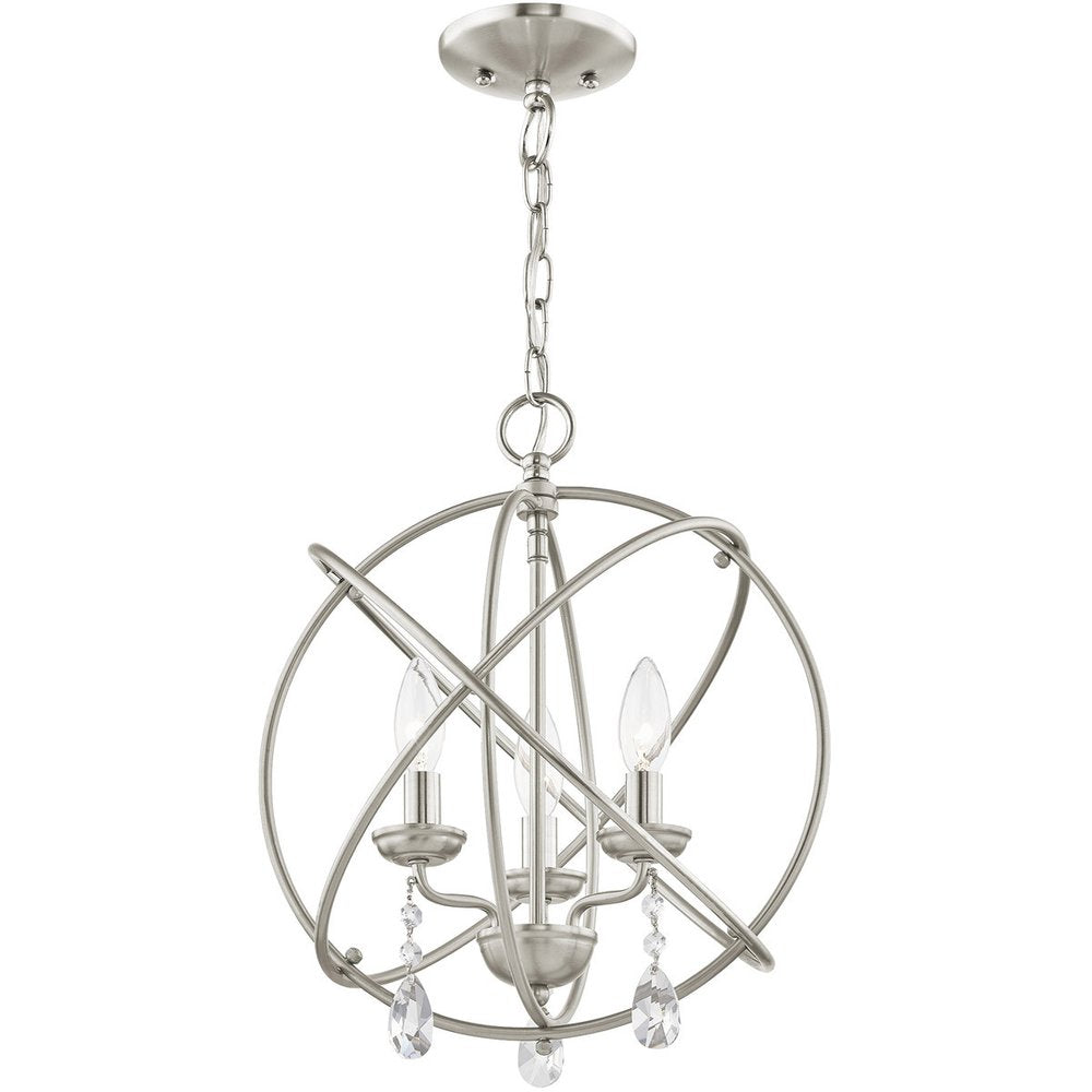 Three Light Dimmable Chandelier With Shades