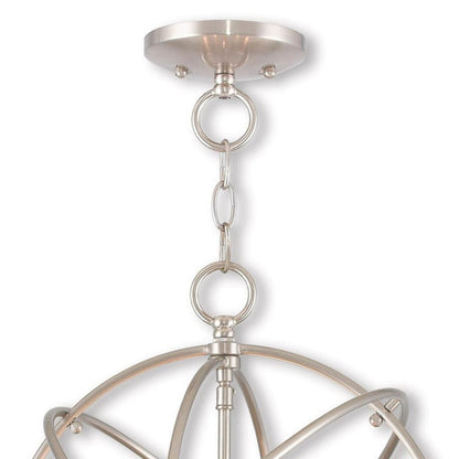 Three Light Dimmable Chandelier With Shades