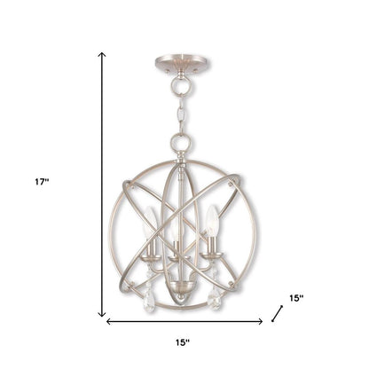 Three Light Dimmable Chandelier With Shades