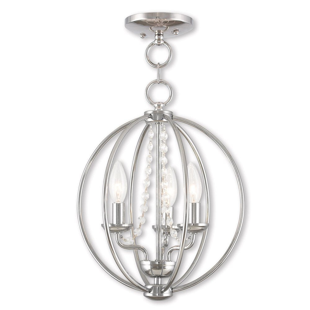 Three Light Dimmable Chandelier With Shades