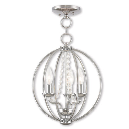 Three Light Dimmable Chandelier With Shades
