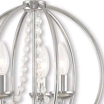 Three Light Dimmable Chandelier With Shades