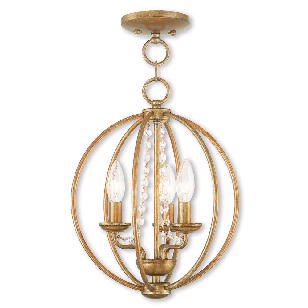 Three Light Dimmable Chandelier With Shades