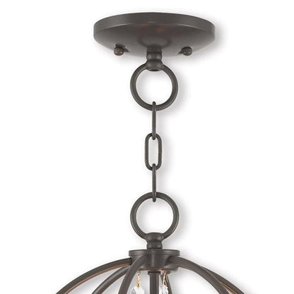 Three Light Dimmable Chandelier With Shades