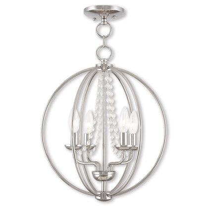 Four Light Dimmable Chandelier With Shades