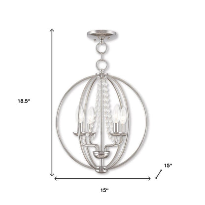 Four Light Dimmable Chandelier With Shades