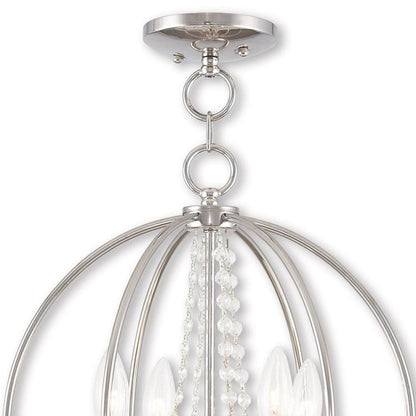 Four Light Dimmable Chandelier With Shades