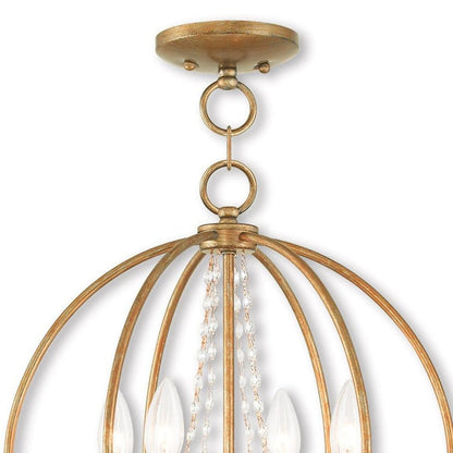 Four Light Dimmable Chandelier With Shades