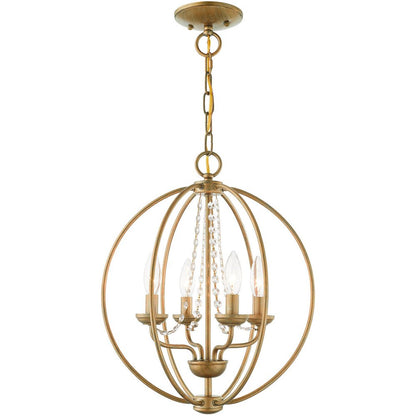 Four Light Dimmable Chandelier With Shades
