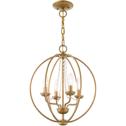 Four Light Dimmable Chandelier With Shades