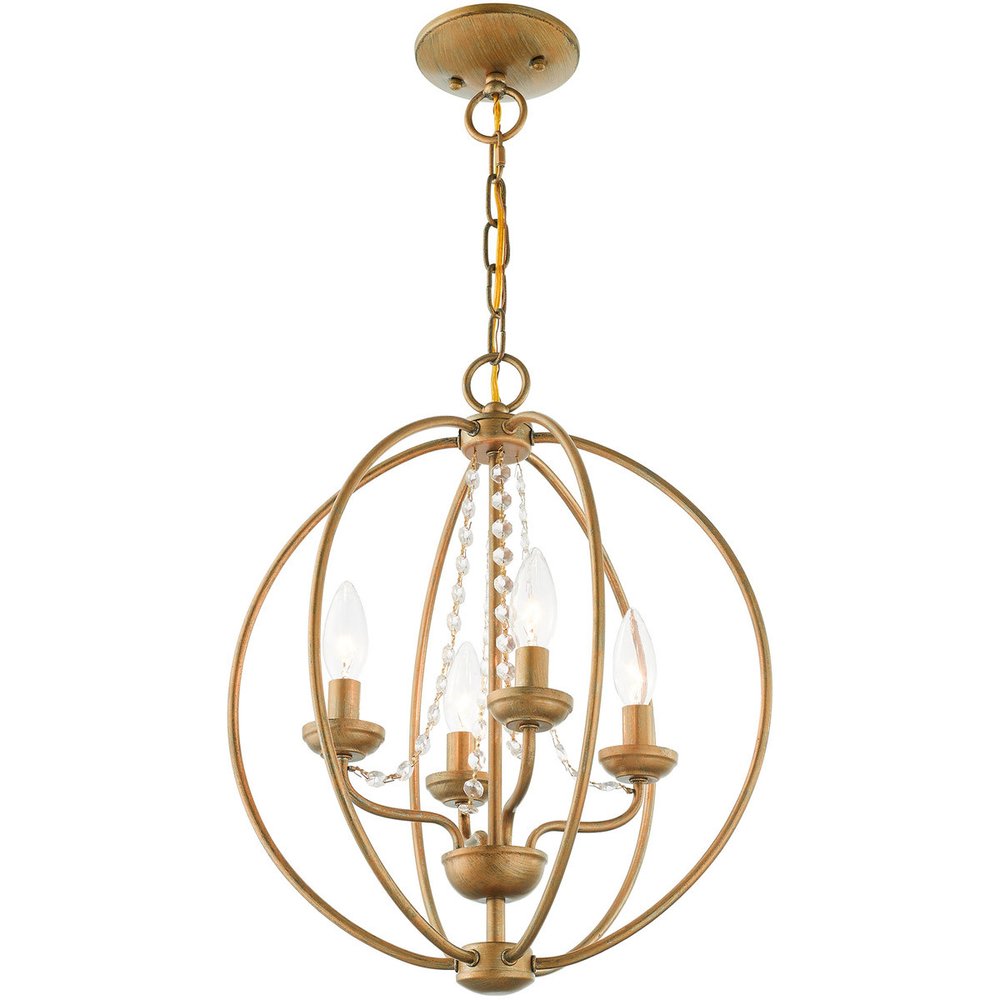 Four Light Dimmable Chandelier With Shades