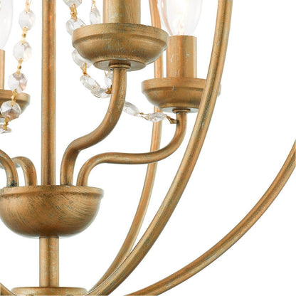 Four Light Dimmable Chandelier With Shades