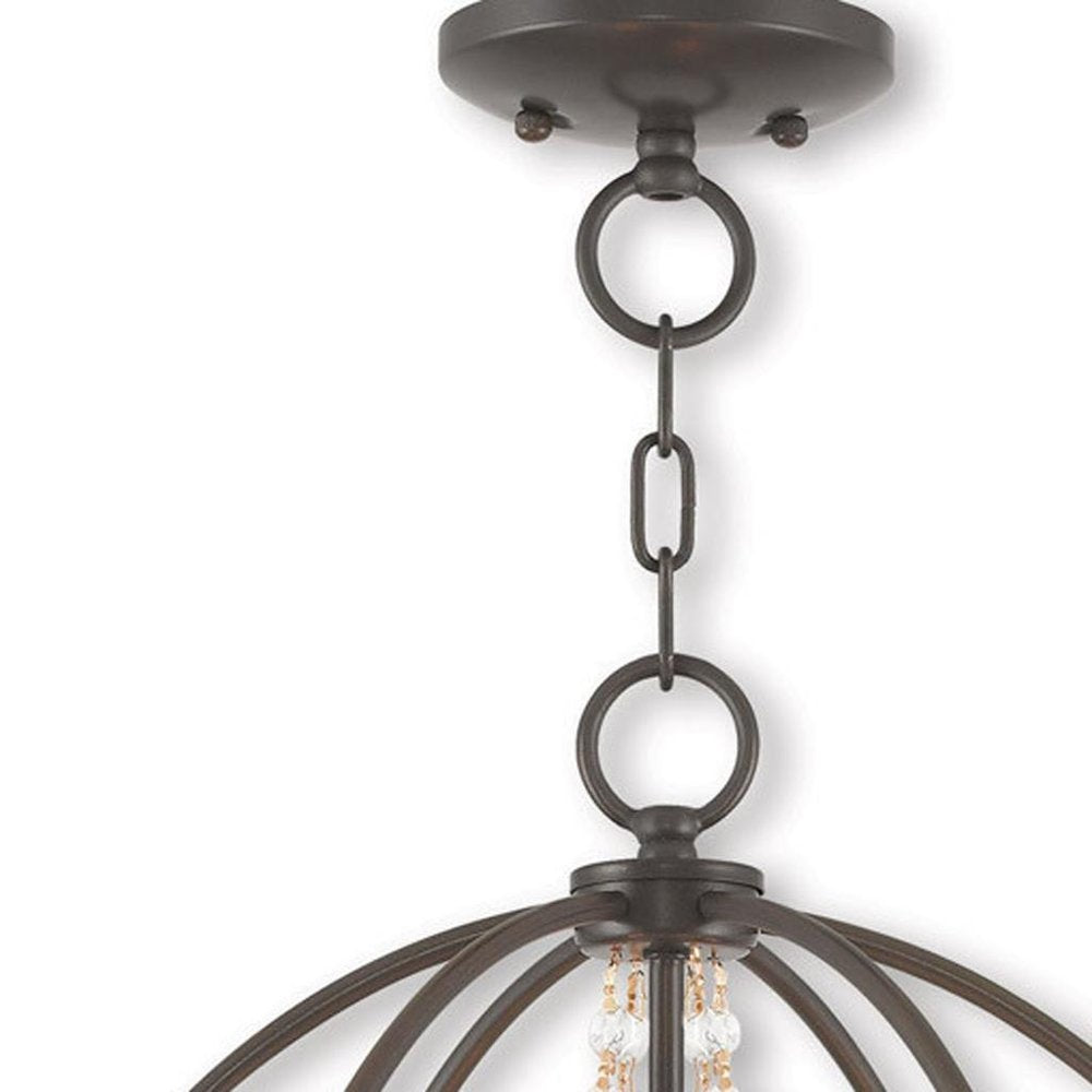 Four Light Dimmable Chandelier With Shades