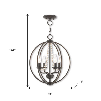 Four Light Dimmable Chandelier With Shades