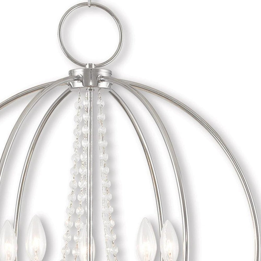 Five Light Dimmable Chandelier With Shades