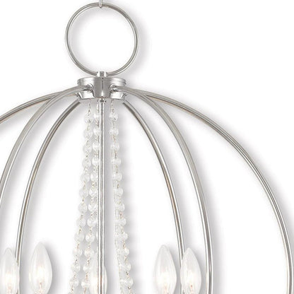 Five Light Dimmable Chandelier With Shades