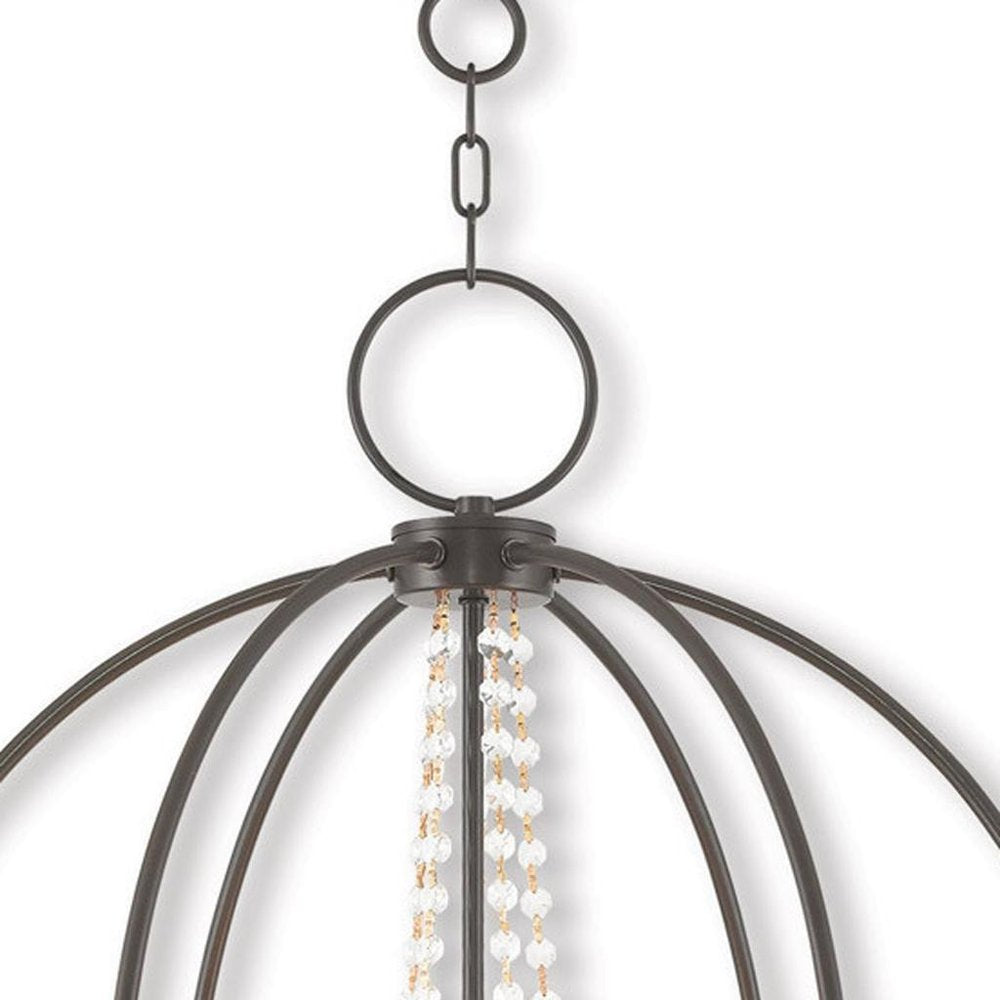Five Light Dimmable Chandelier With Shades