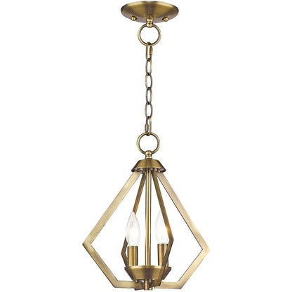 Two Light Dimmable Chandelier With Shades
