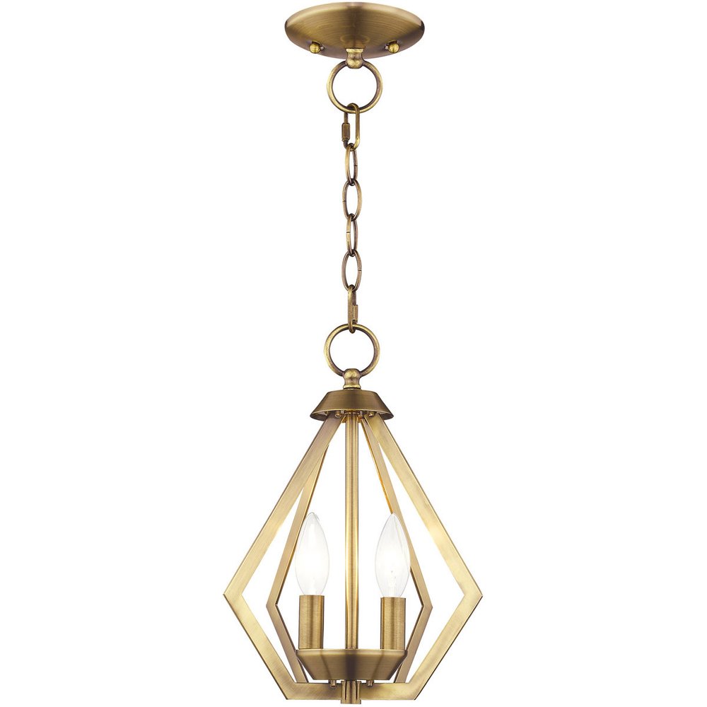 Two Light Dimmable Chandelier With Shades