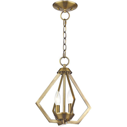 Two Light Dimmable Chandelier With Shades