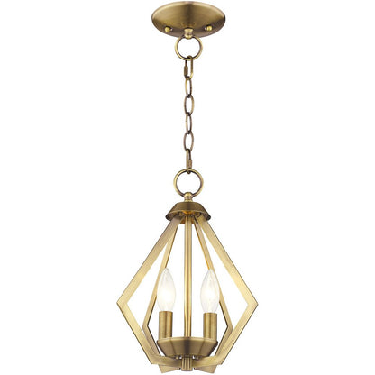 Two Light Dimmable Chandelier With Shades