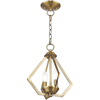 Two Light Dimmable Chandelier With Shades