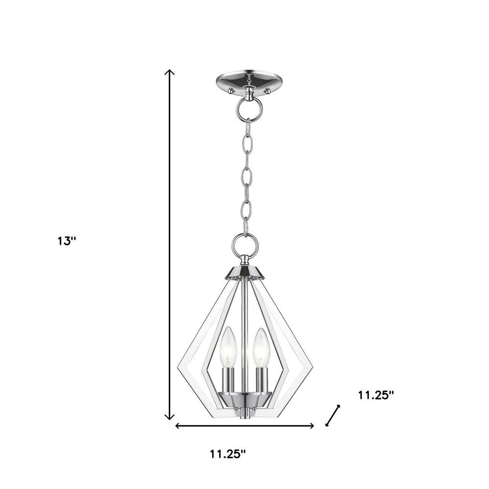 Two Light Dimmable Chandelier With Shades