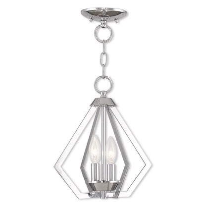 Two Light Dimmable Chandelier With Shades