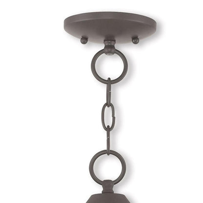 Bronze Two Light Dimmable Chandelier With Shades
