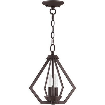 Bronze Two Light Dimmable Chandelier With Shades