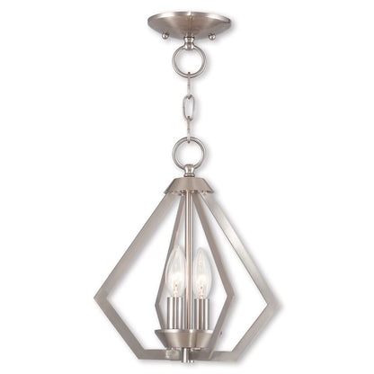 Two Light Dimmable Chandelier With Shades