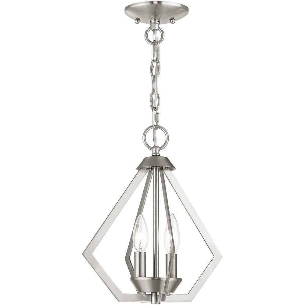 Two Light Dimmable Chandelier With Shades