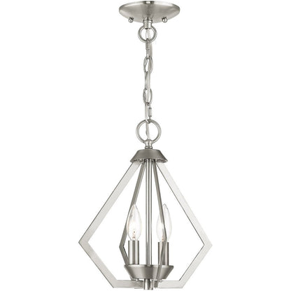 Two Light Dimmable Chandelier With Shades