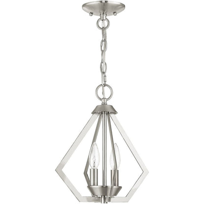 Two Light Dimmable Chandelier With Shades