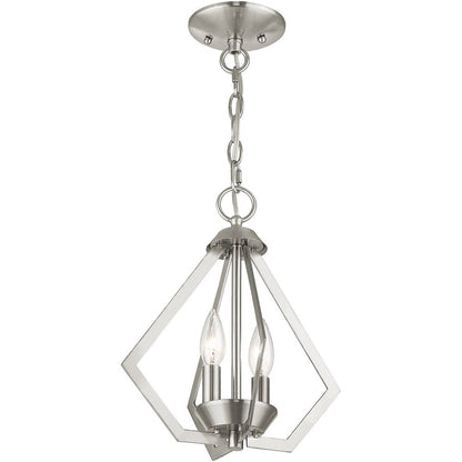 Two Light Dimmable Chandelier With Shades